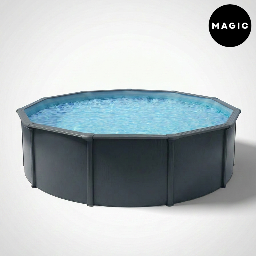 Бассейн Magic карк. морозоустойчивый круглый 550*132  Графит